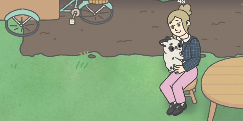 Lapin assis avec une personne