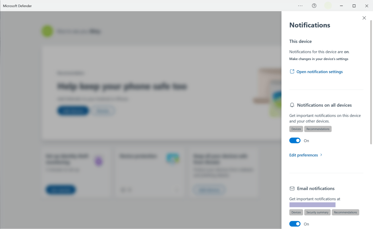 MS Mme Defender Notification Sidebar Feb 2025 Mise à jour