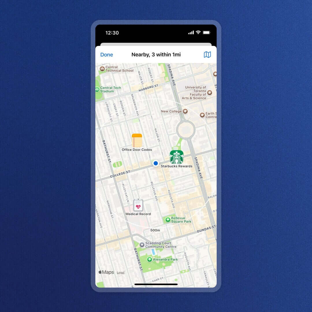 Emplacements 1Password