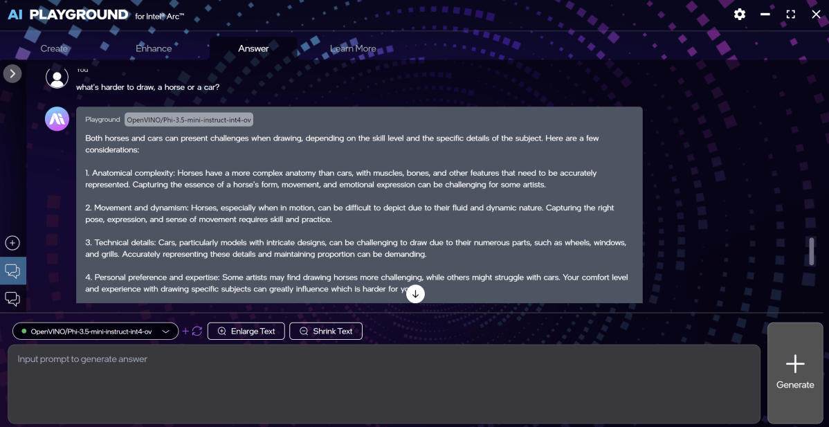 Intel AI Playground Ai Chatbot LLM