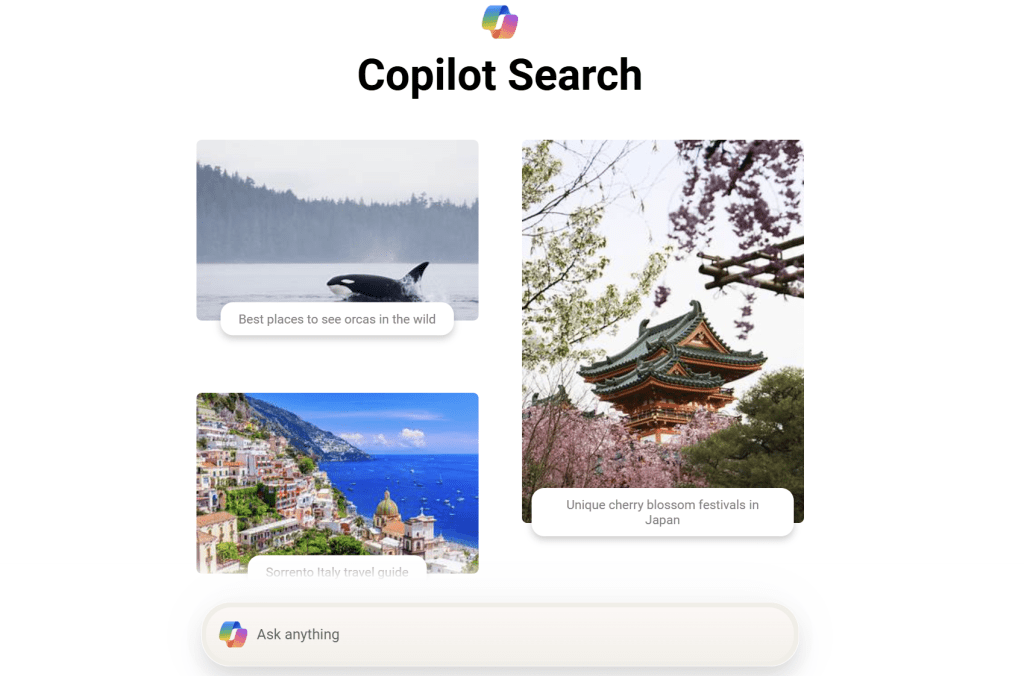 Microsoft Copilot AI search