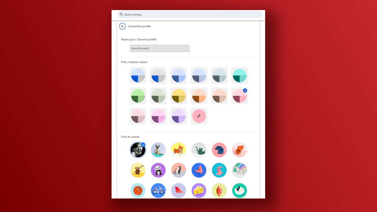 Google Chrome Personnaliser la capture d'écran du profil