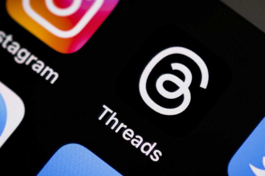 Meta Threads app icon close-up