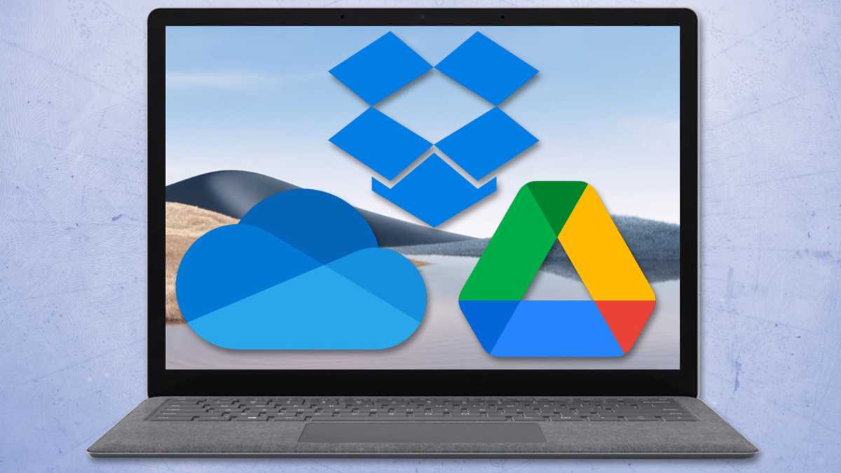 Microsoft Surface ordinateur portable Dropbox OneDrive Google Drive Logos