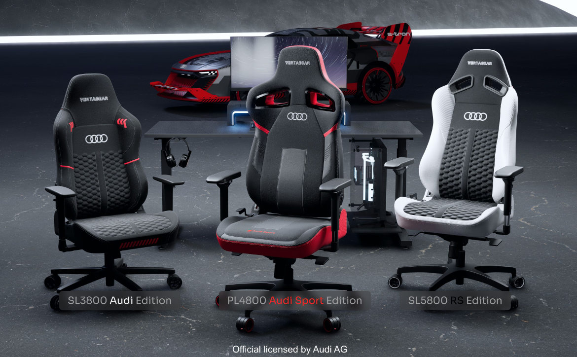 Vertagear s'associe à Audi pour lancer une nouvelle collection de chaise de jeu