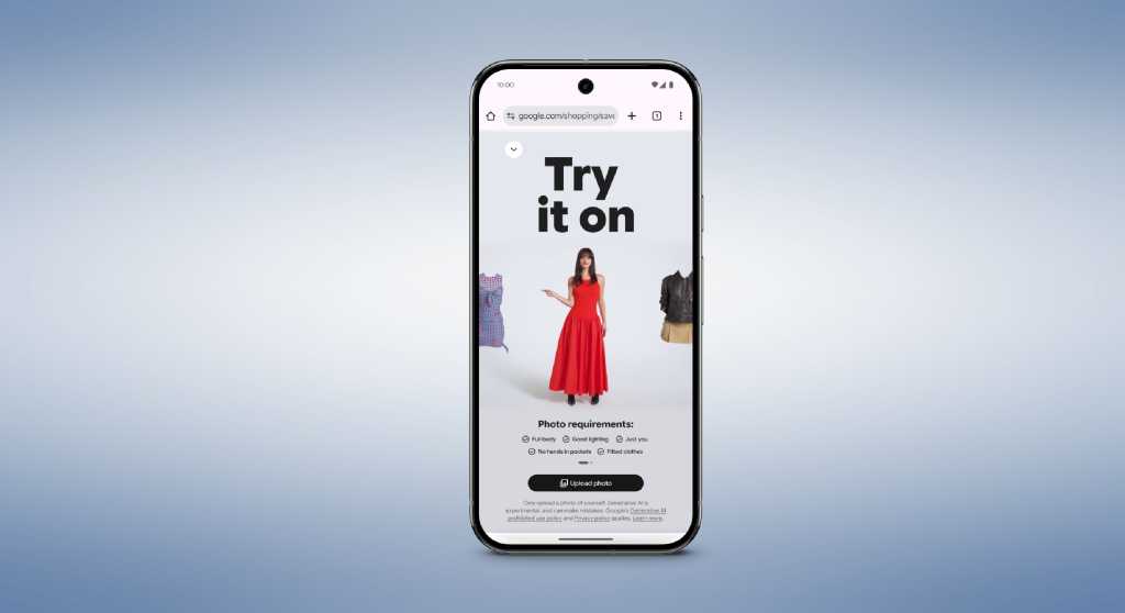 Google Try it On with background