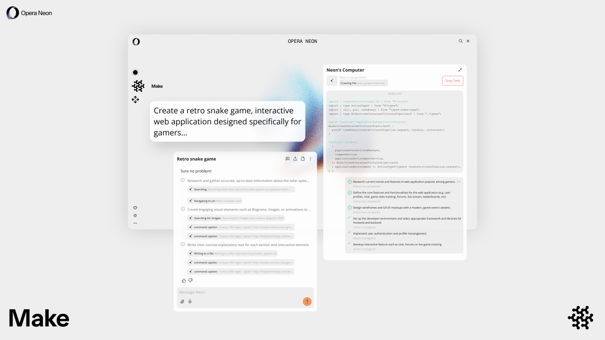 Opéra néon fabrique le mode Light