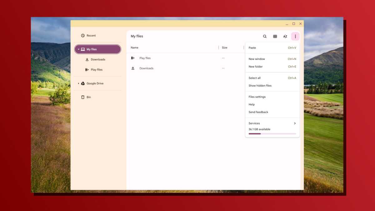 Capture d'écran du stockage hors ligne de Chromebook