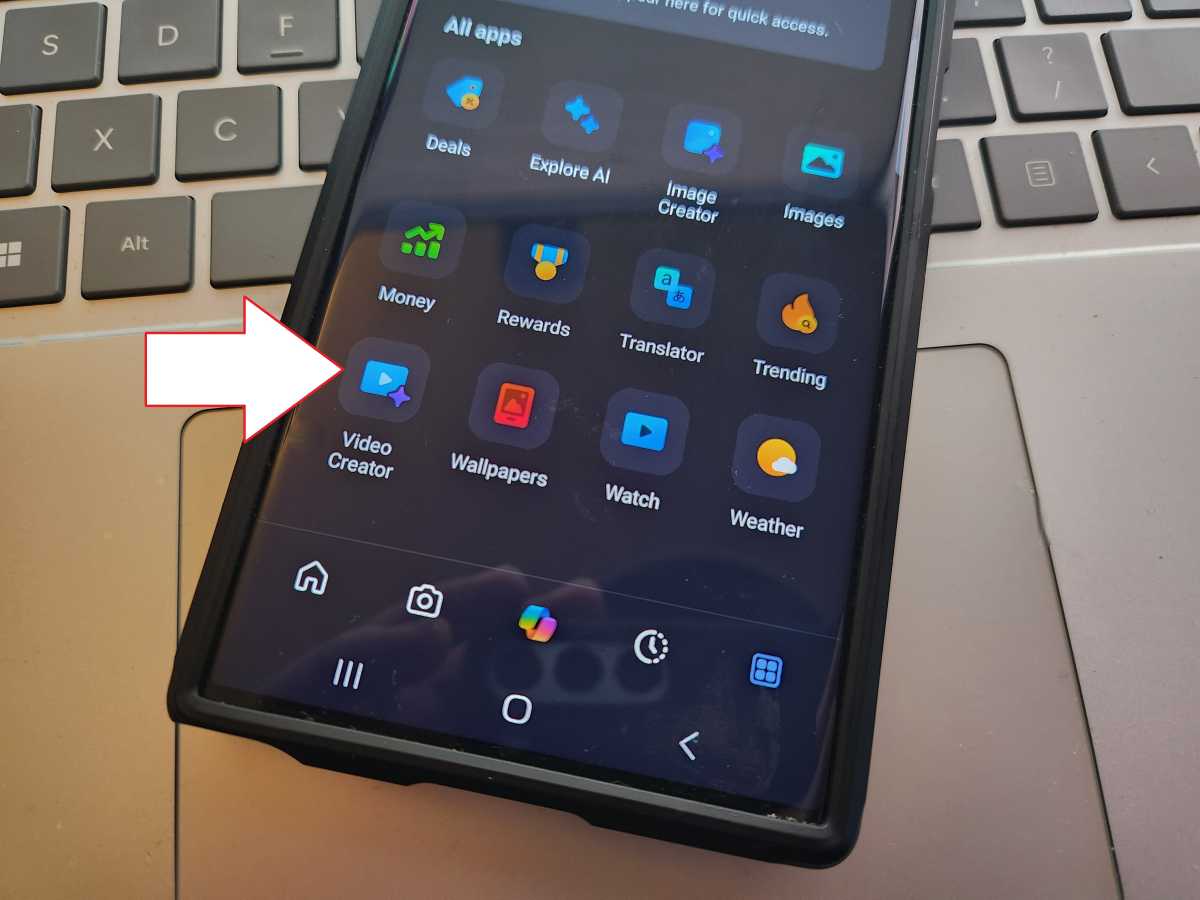 Bing Video Creator Liste des applications