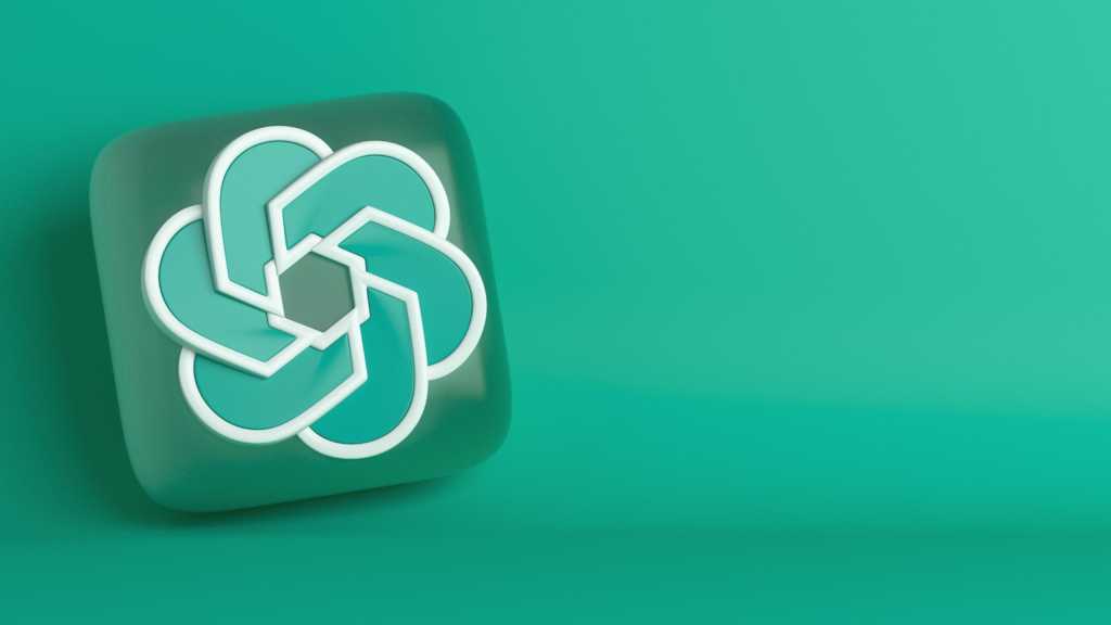 ChatGPT logo stylized onto green wall background