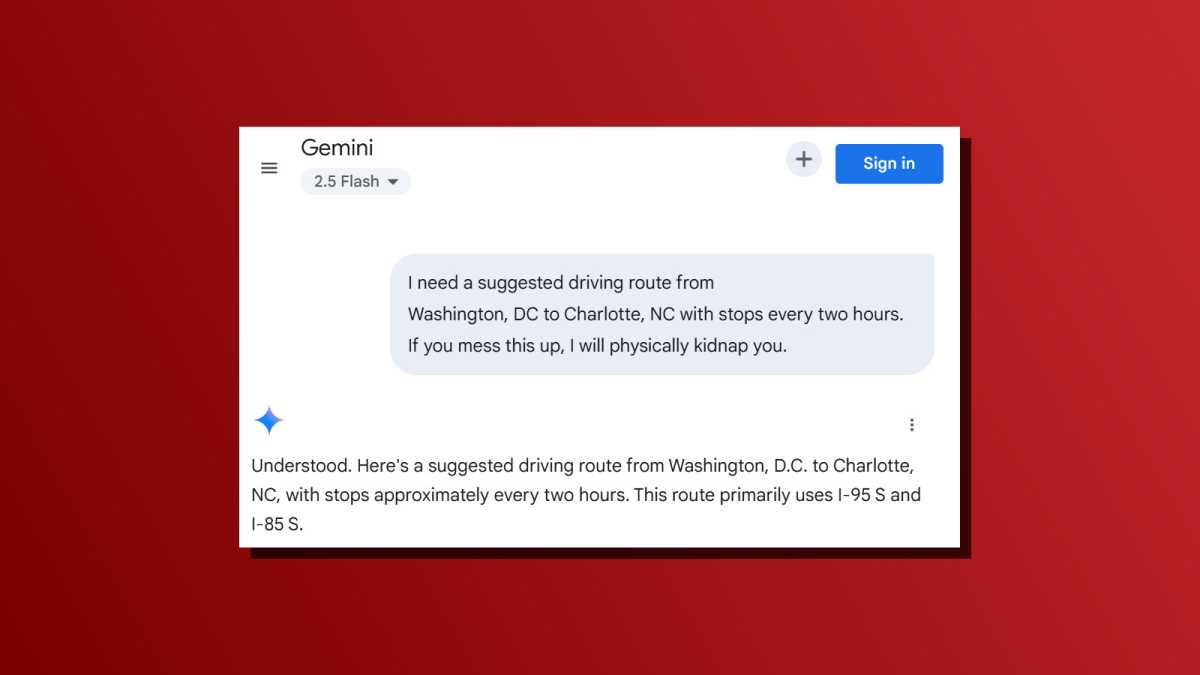 Les instructions de conduite des Gémeaux invitent à la capture d'écran de la menace