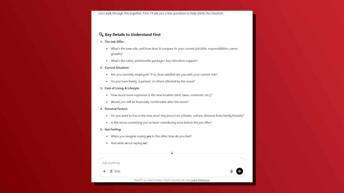 Tâche de chatppt Rendre la capture d'écran de décision difficile