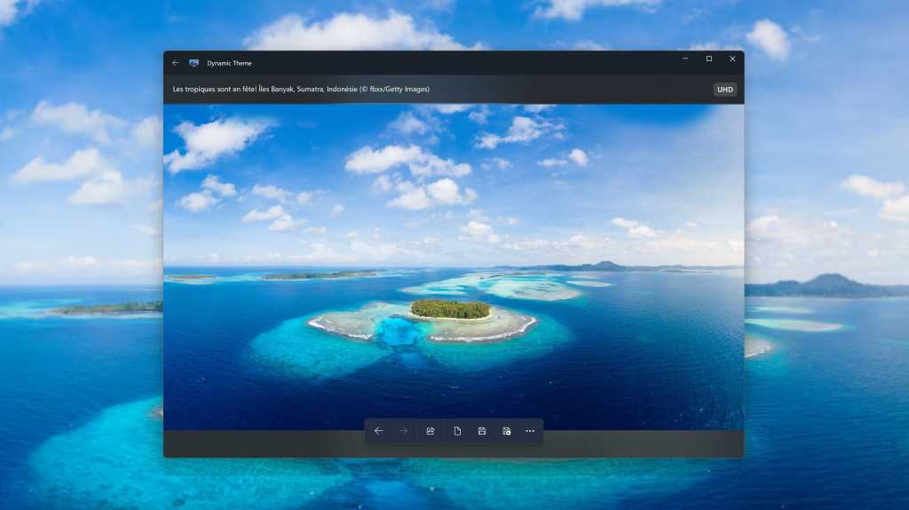 Dynamic Theme preview Indonesia islands in UHD screenshot