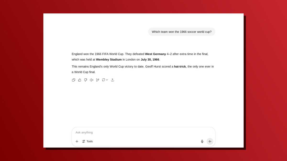 Capture d'écran de trivia d'invite pour une ligne d'une ligne