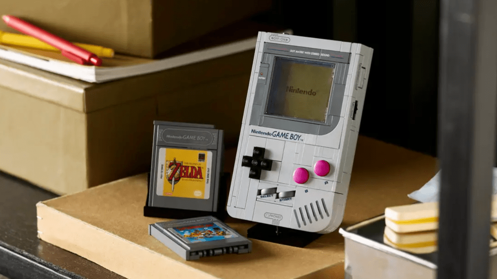 LEGO Game Boy building set with cartridges