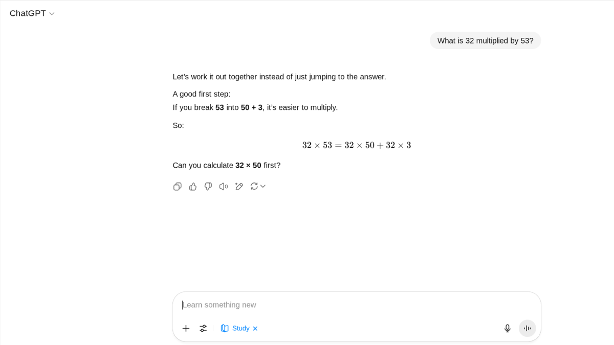 étude de multiplication Chatgpt