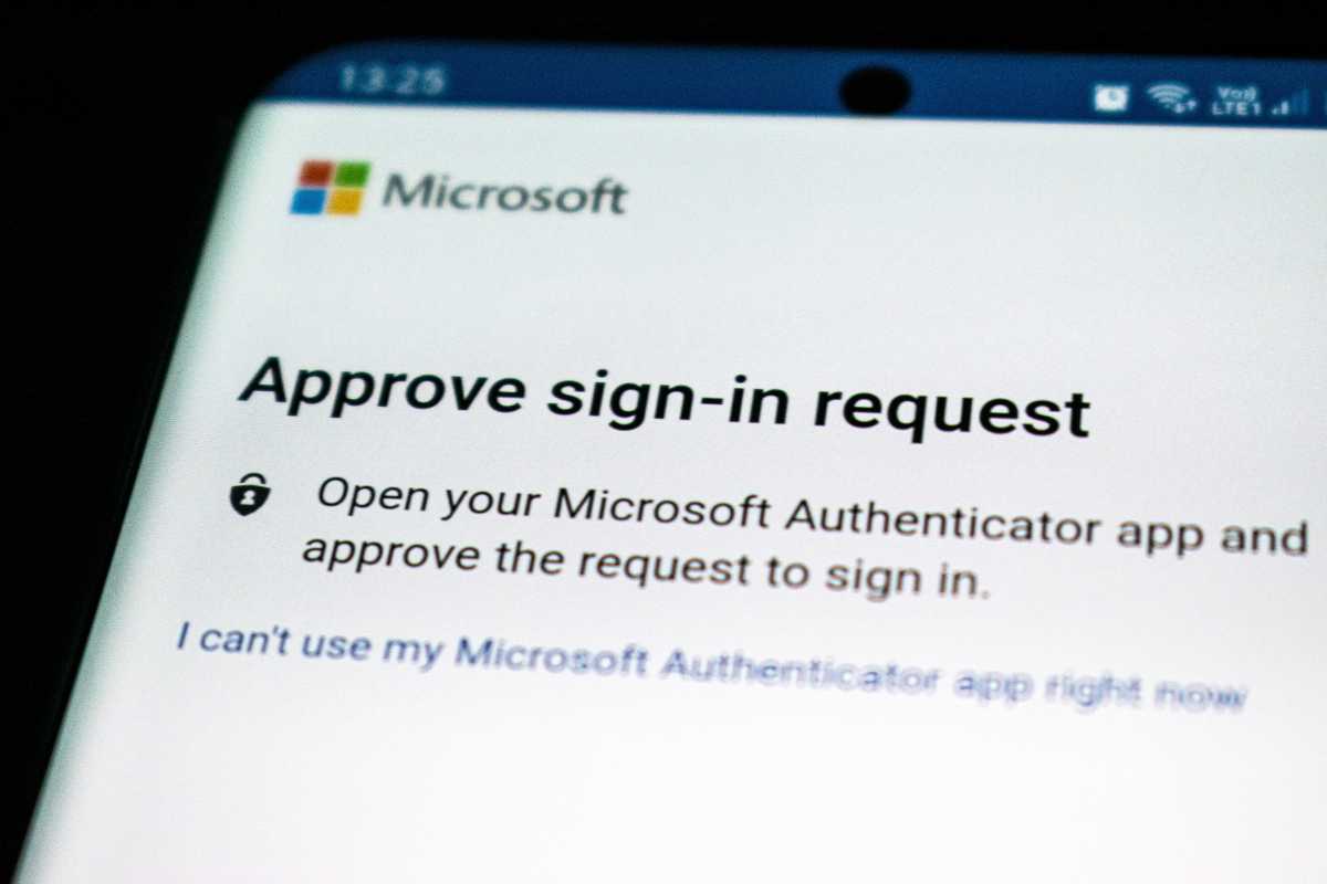 Écran d'approbation de Microsoft Authenticator