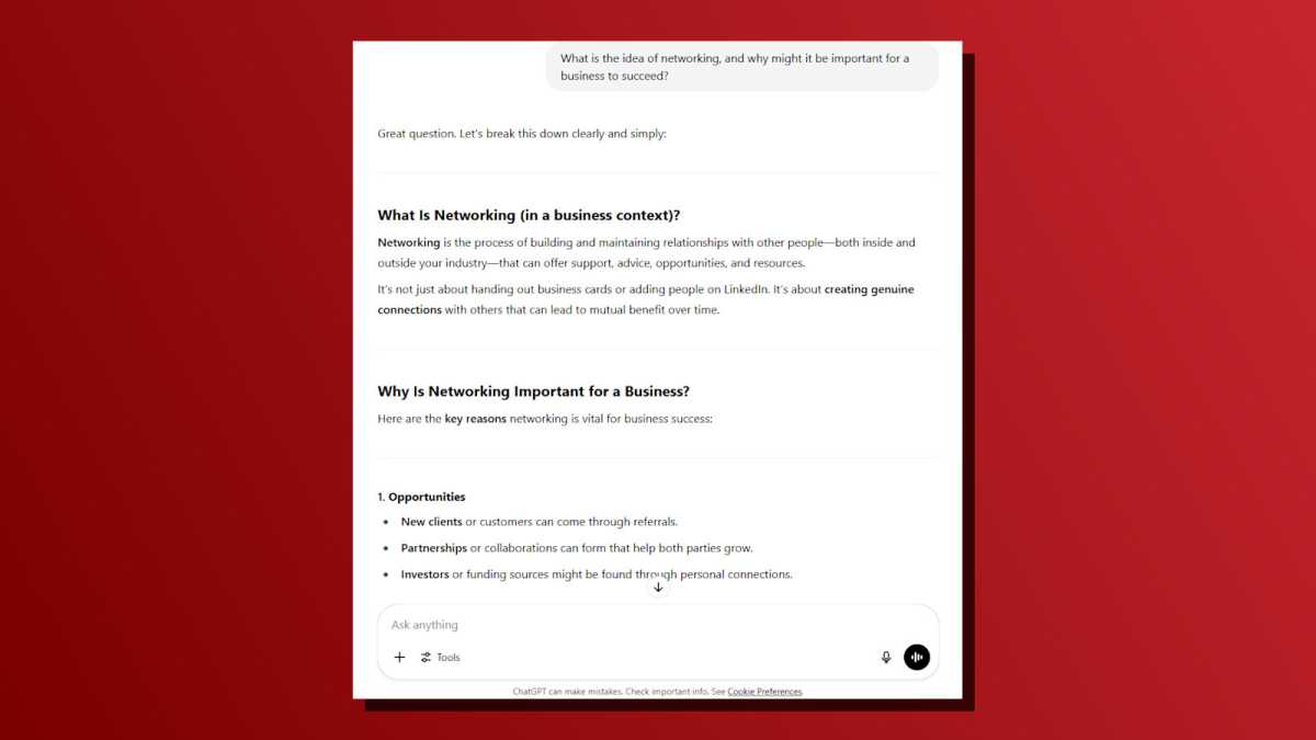 Chatgpt tâche décomposer la capture d'écran des concepts