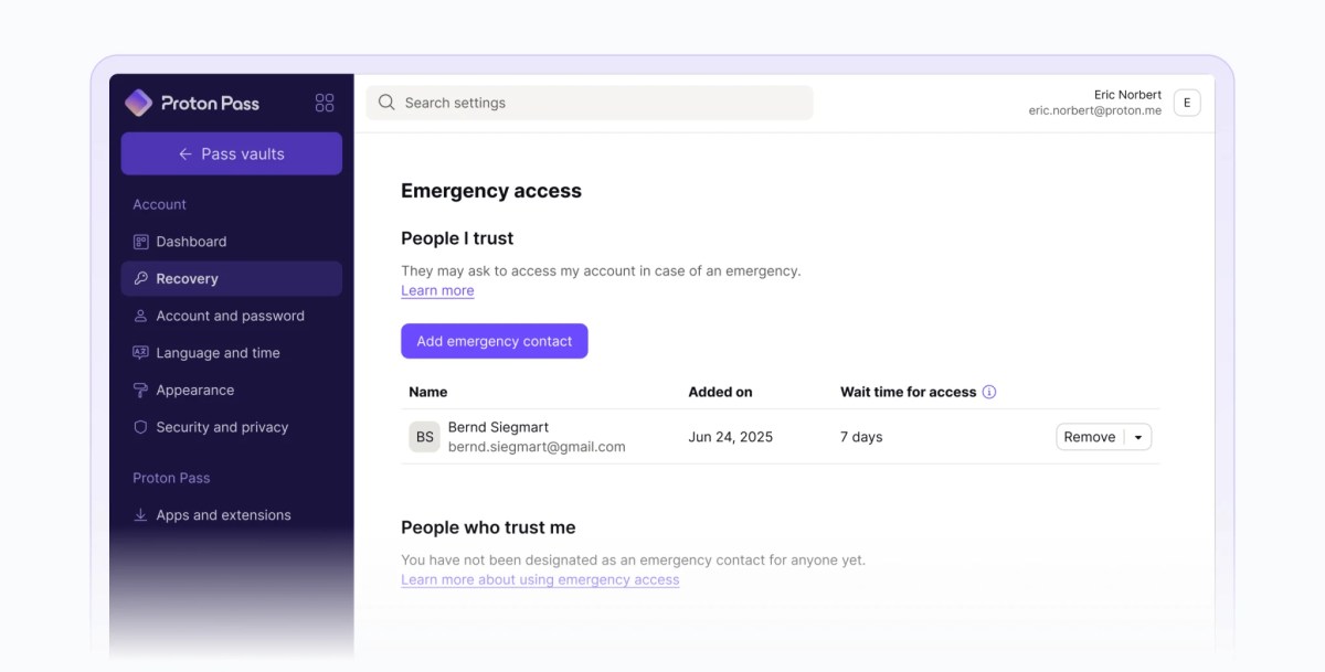 Accès aux urgences de proton