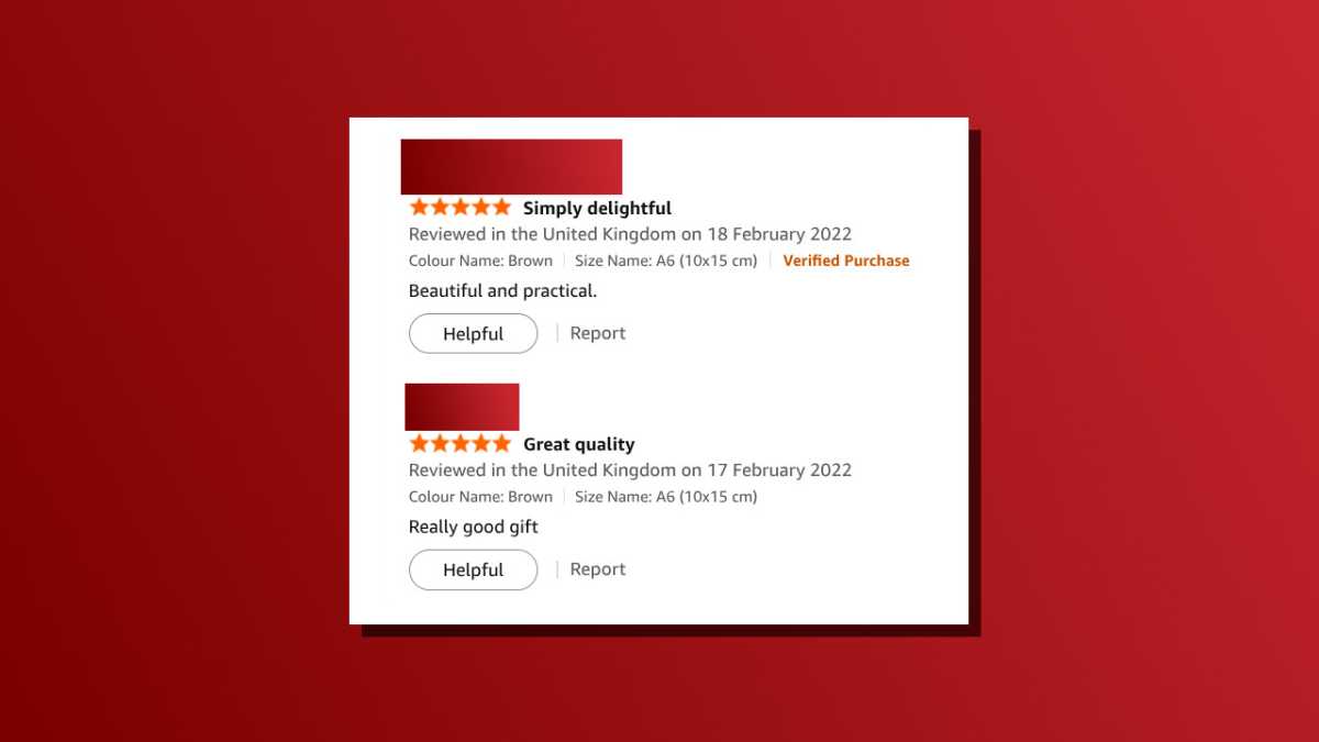 Fake Review Red Flags 5 étoiles à peu près au même moment