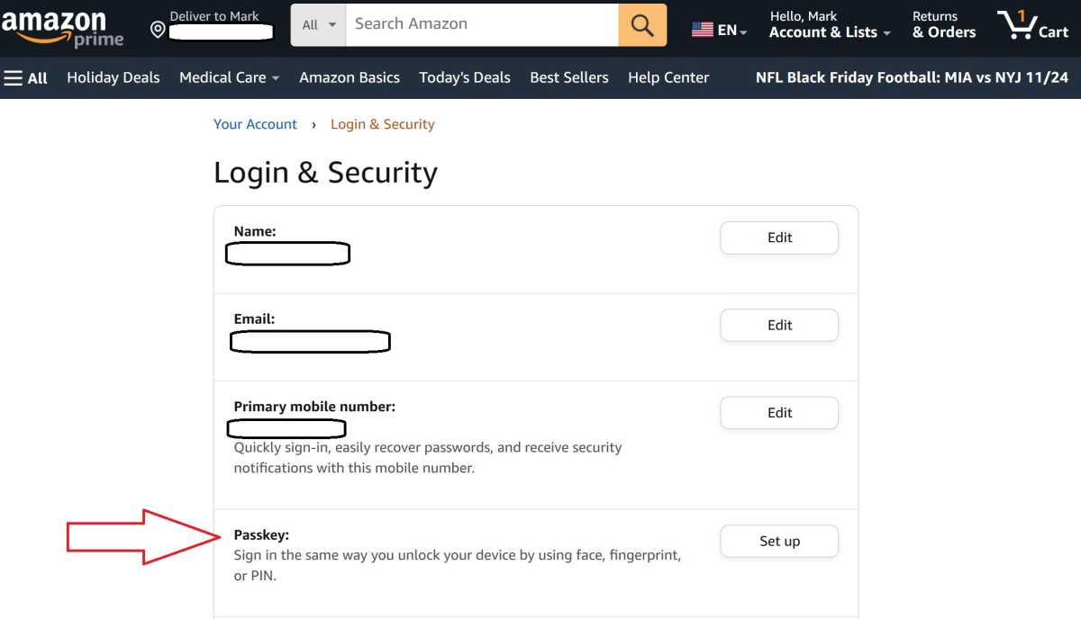 Clé d'accès Amazon
