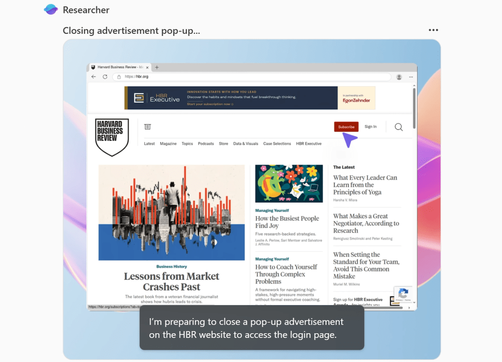 Microsoft 365 Copilot Researcher with Computer Use