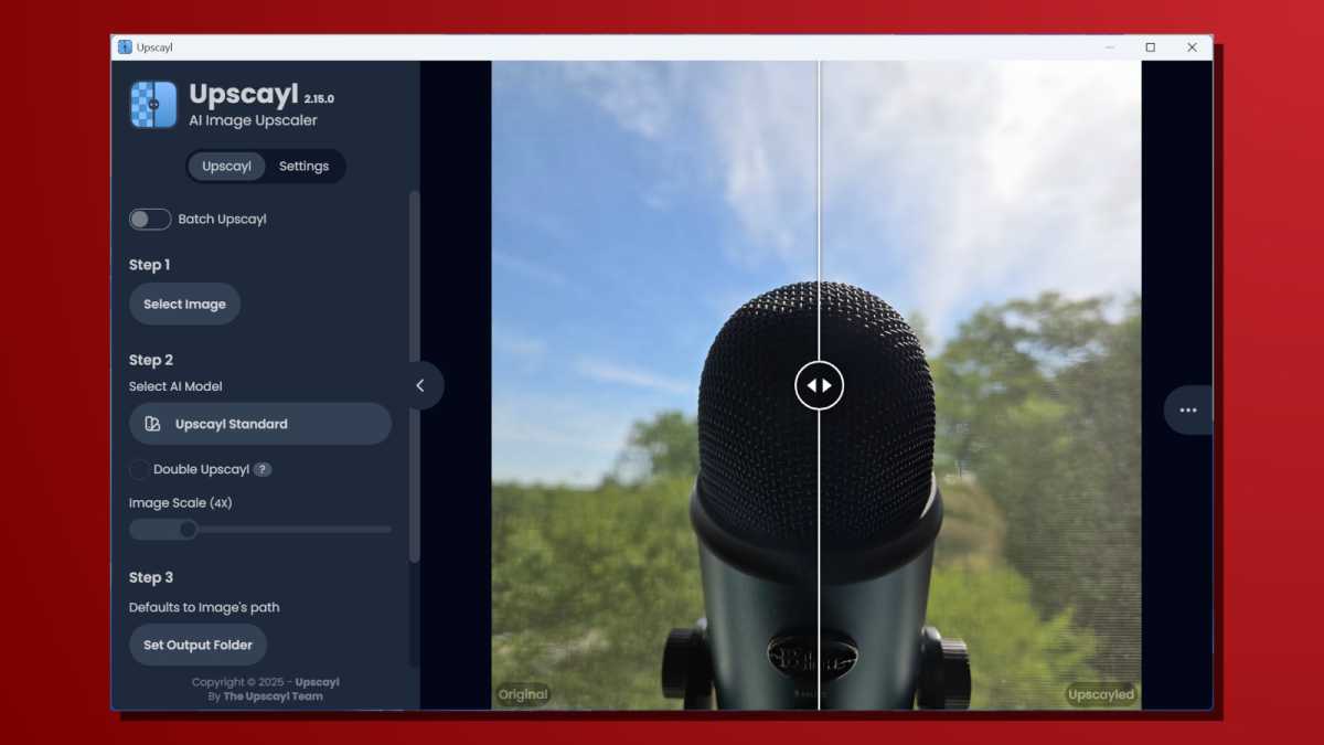 Outils d'IA locaux Upscayl