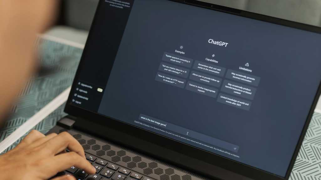 ChatGPT on laptop screen