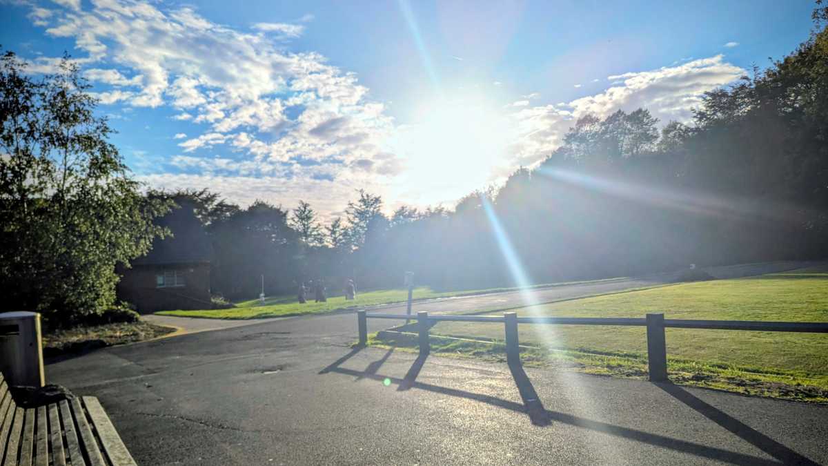 Promenade de bonne humeur dans le parc