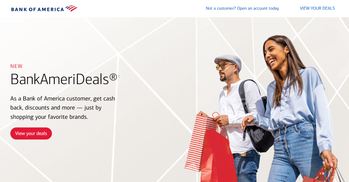 Site d'offres de cashback de Bank of America (janvier 2026)