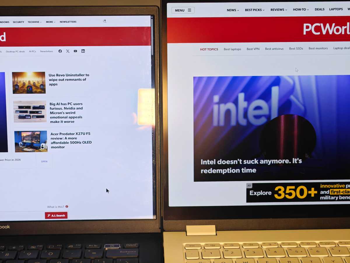 Écrans Asus Glossy OLED contre Acer Gorilla Matte Pro sur