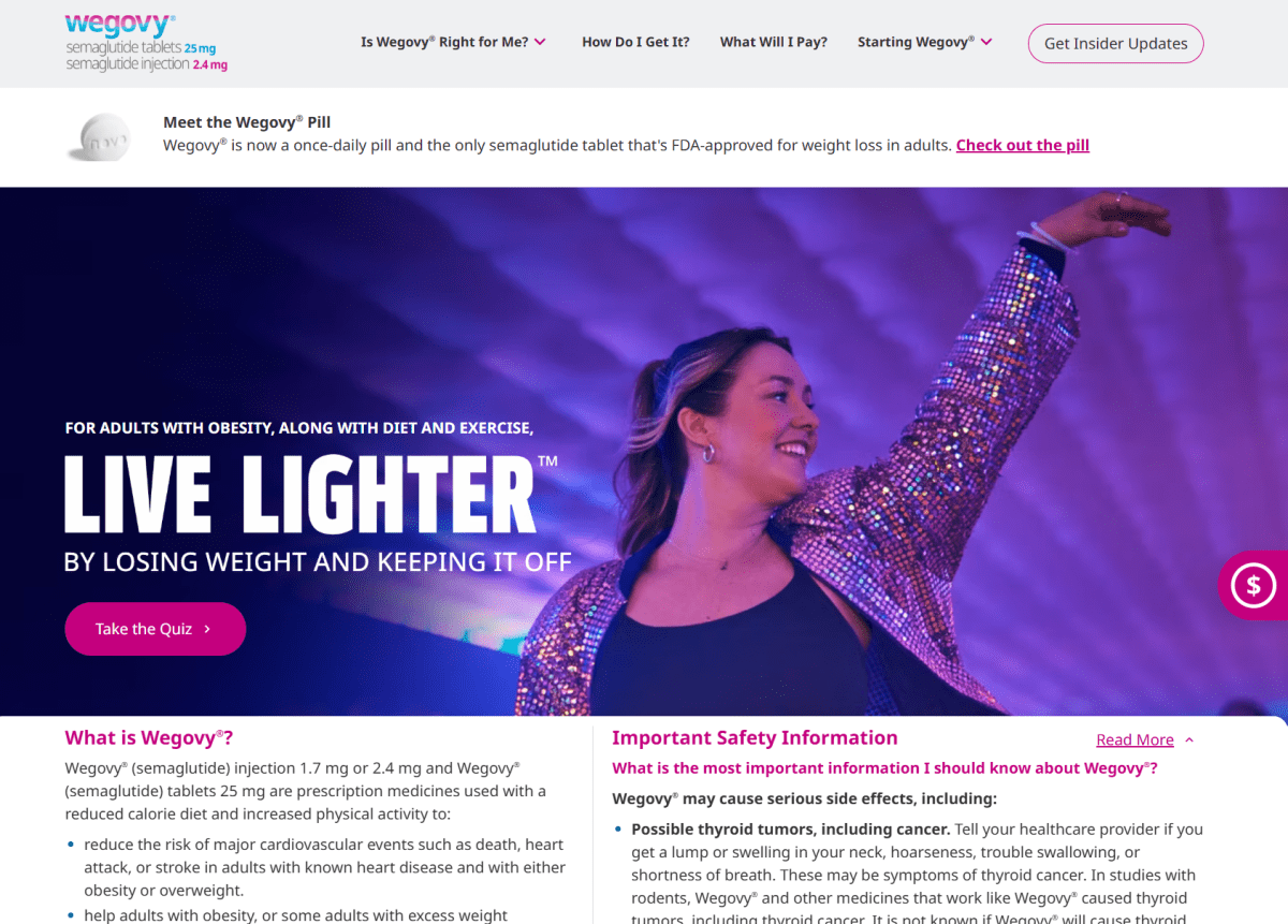 Pilule de perte de poids Wegovy