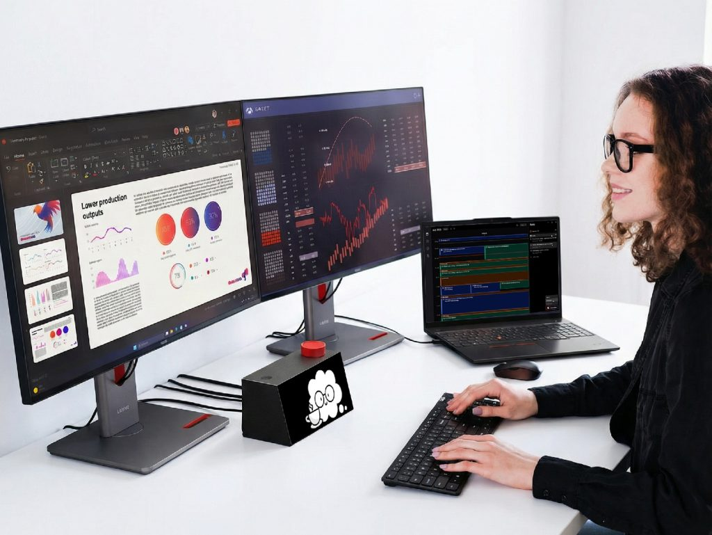 Concept de compagnon de travail Lenovo AI