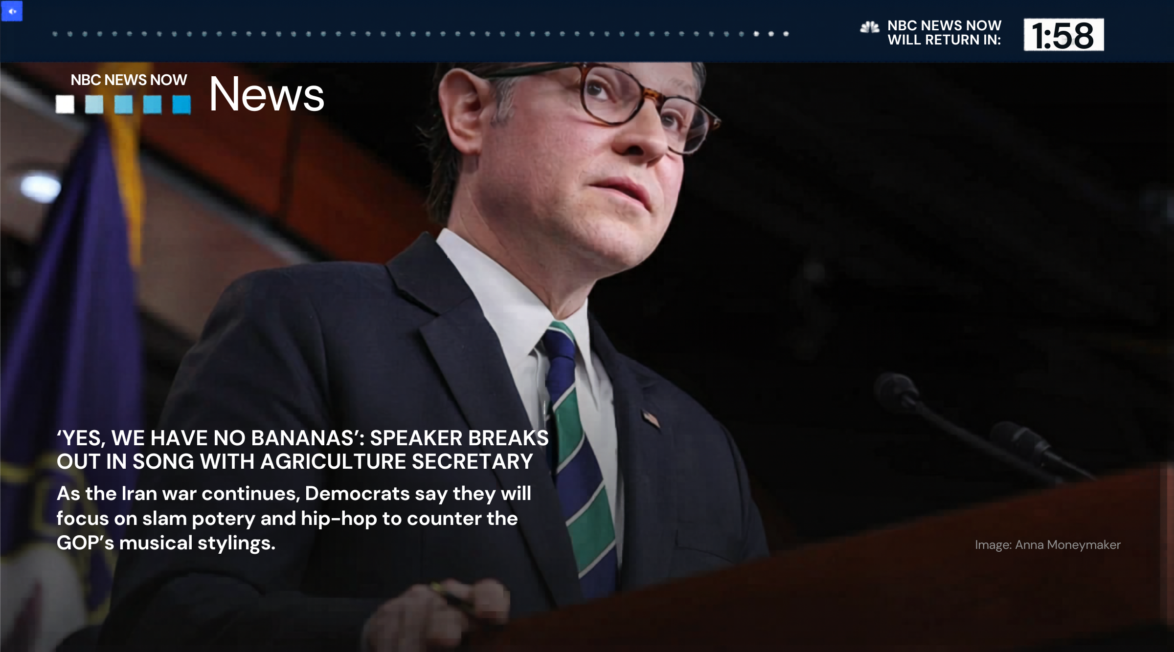 Le président de Oui, nous n'avons pas de bananes se met à chanter avec le secrétaire à l'Agriculture Canva Magic Layers