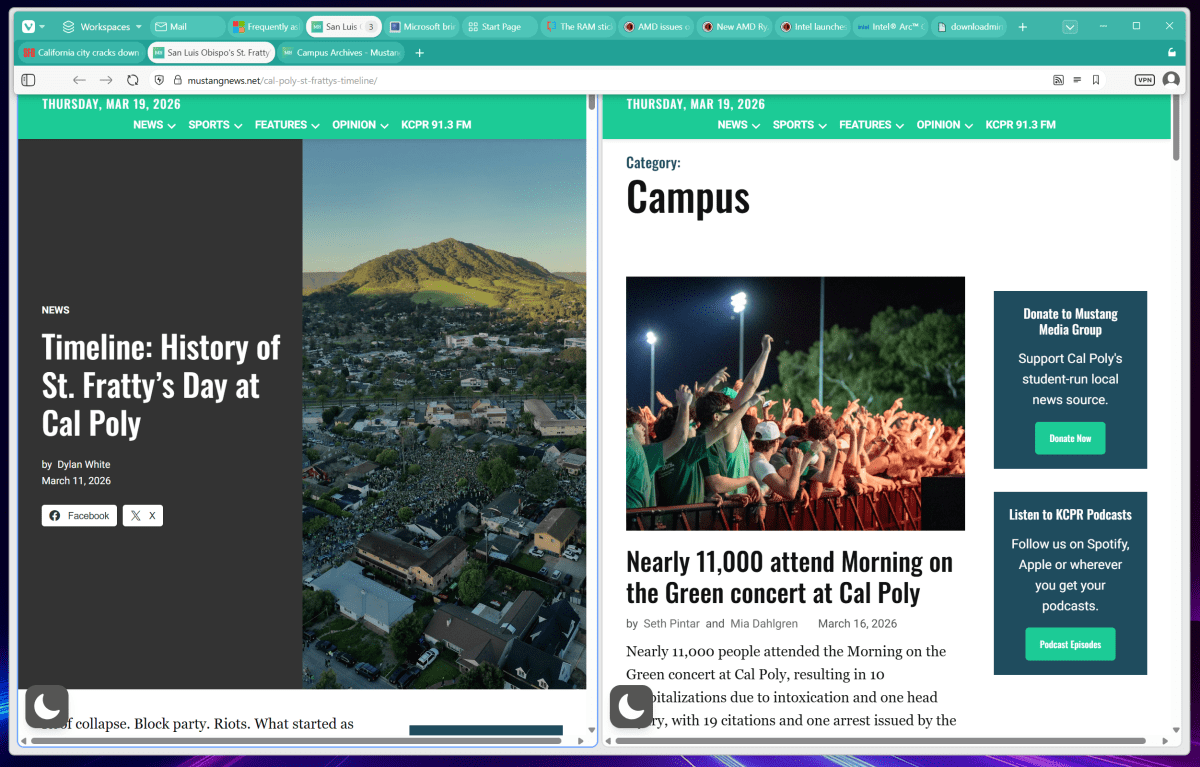 Onglet Suiveur dans Vivaldi