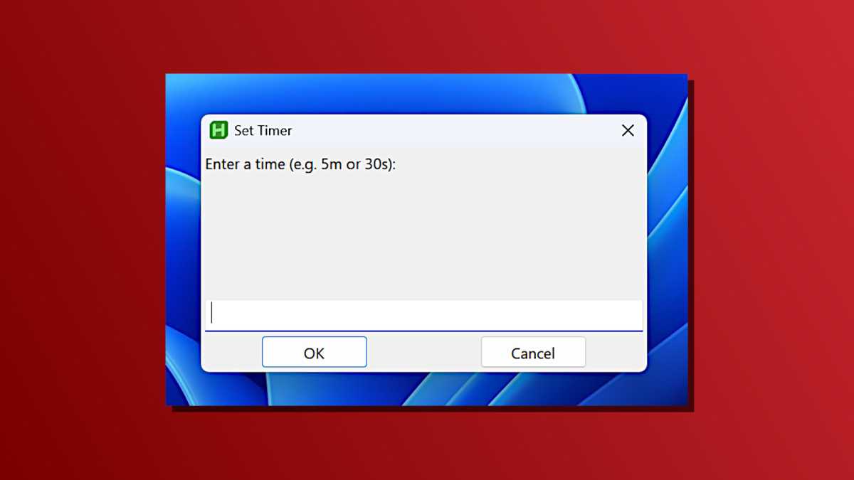 Script de minuterie AutoHotkey généré par l'IA en action