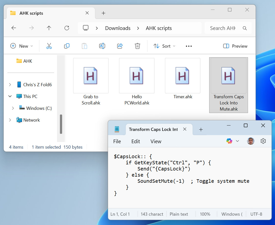 Écrire et exécuter un script AutoHotkey