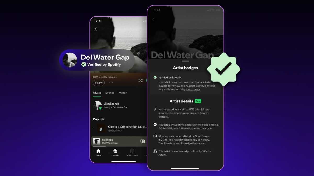 Badge d'artiste Spotify
