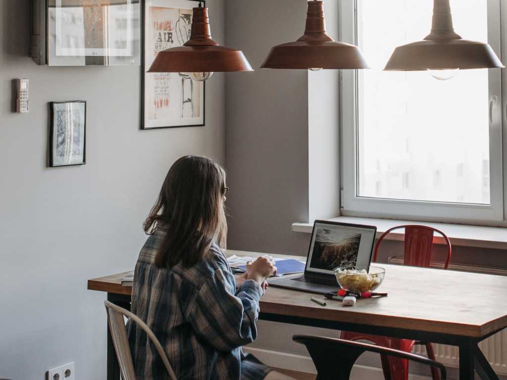 Pexels working home alone