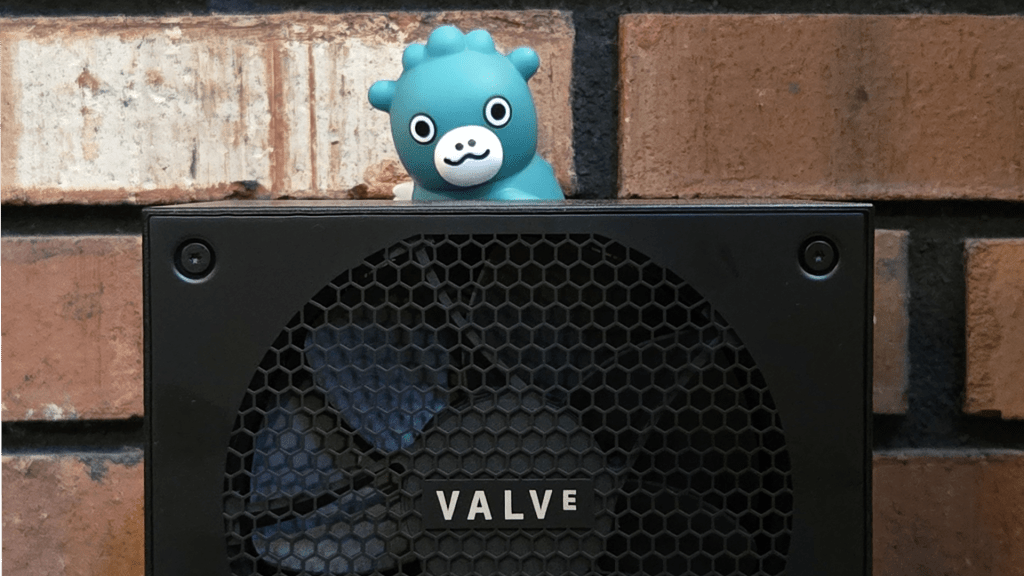 Steam Machine rear with Chibi Godzilla