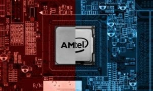 image d'un processeur AMD versus un processeur Intel