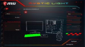 Panneau de contrôle Mystic Light
