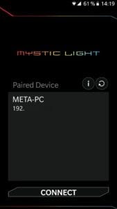 screenshot de l'application mystic light 3