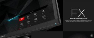 Vue du GameView de l'écran Acer Predator X27