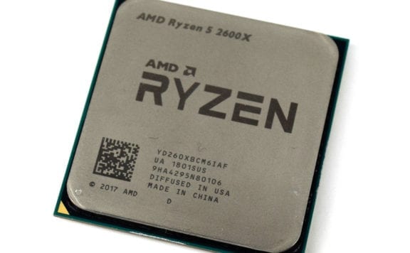 Vue du processeur AMD Ryzen 5 2600X