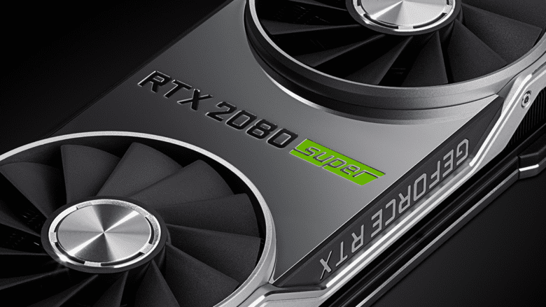 Vue de la carte grpahique Nvidia GeForce RTX 2080 Super