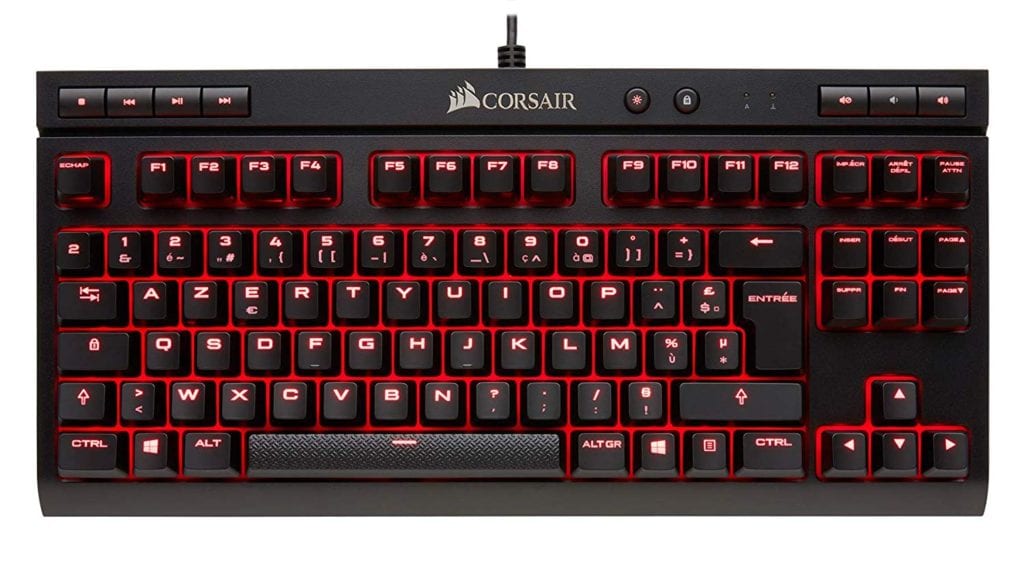 Vue du clavier Corsair K63