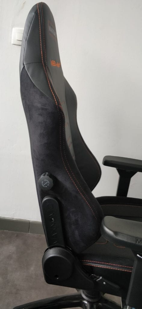 Vue de la molette de réglage du Soutien lombaire gamme office fauteuil Needforseat