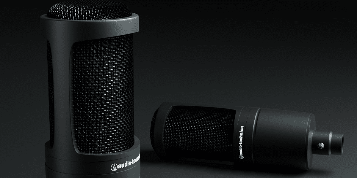 Le micro studio Audio Technica AT 2020, un des plus appréciés pour son rapport qualité prix