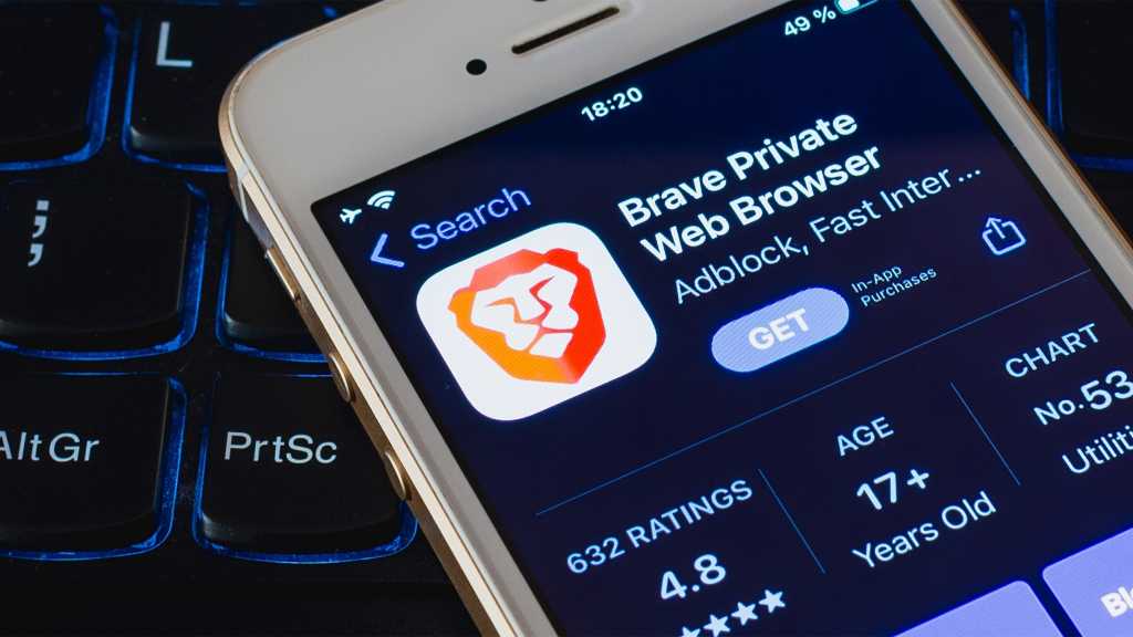 Brave Browser auf Smartphone-Bildschirm